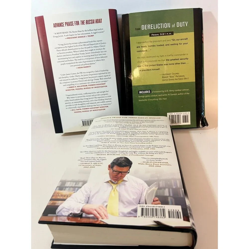Political Scandal Hardcover Book Bundle By Gregg Jarrett H.R. McMaster & Bret Ba